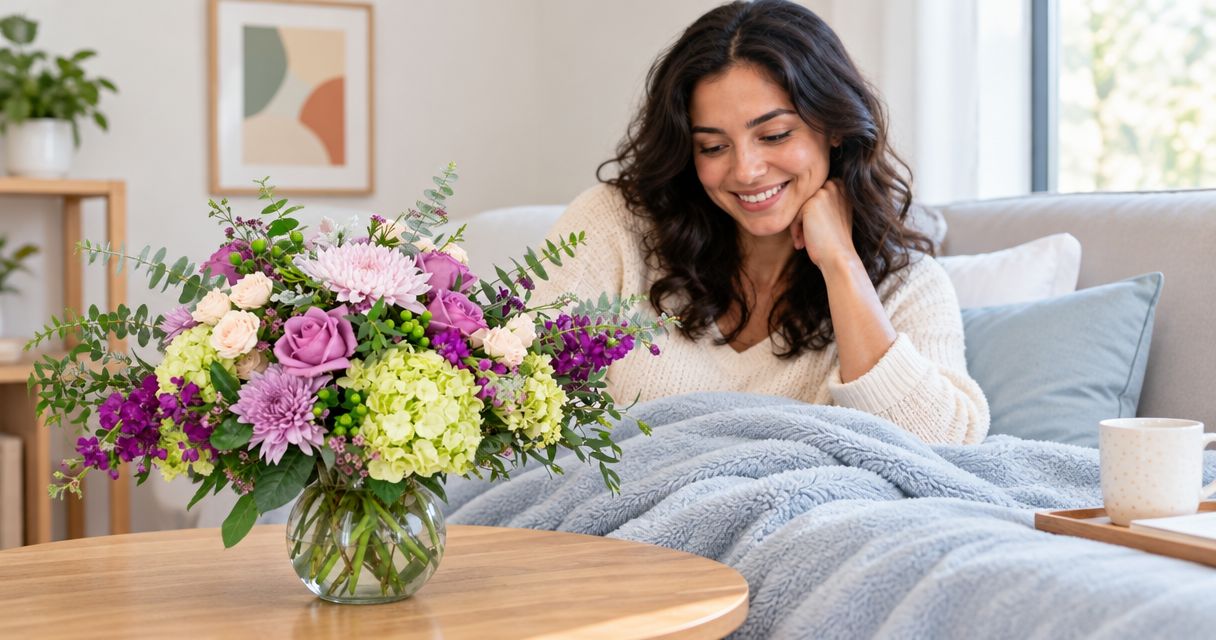 Get well flower delivery for someone recovering at home