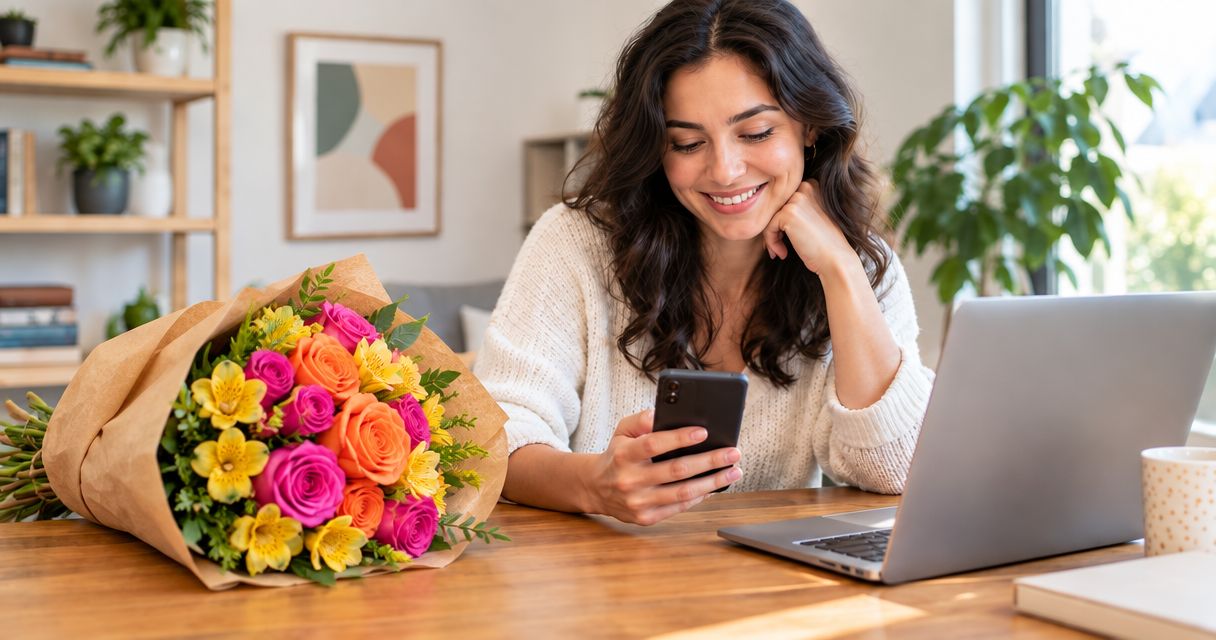 How to arrange a birthday bouquet delivery when you are away