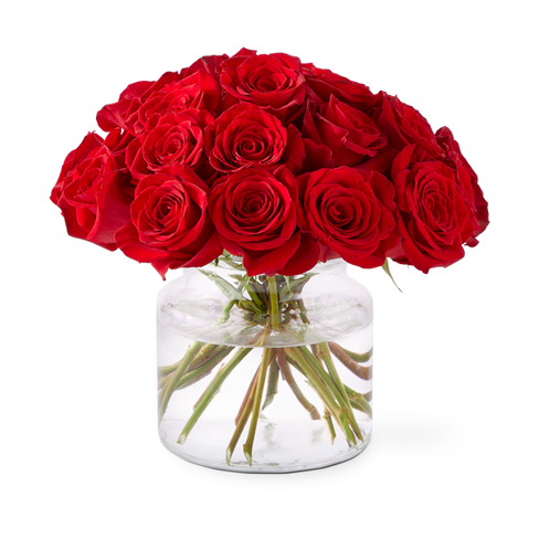 Cupid's Embrace Red Rose Bouquet - Deluxe