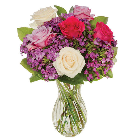 Multicolor Jewel-Toned Rose Bouquet