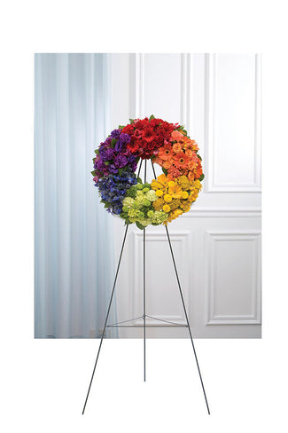 Circle of Life Rainbow Wreath