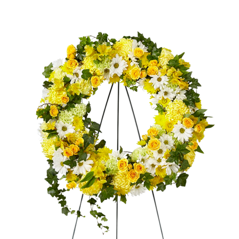 The FTD Golden Remembrance Wreath