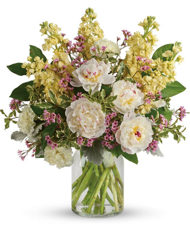 Serene Spring Peony Bouquet, deluxe
