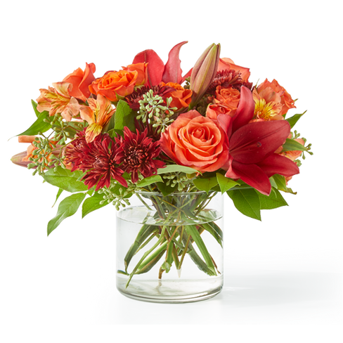 Crimson Leaves Bouquet - Deluxe